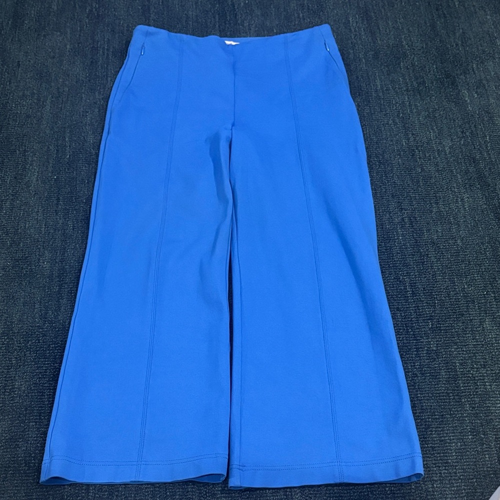 LOFT Bright Blue Ponte Wide Leg Pants extra large petite